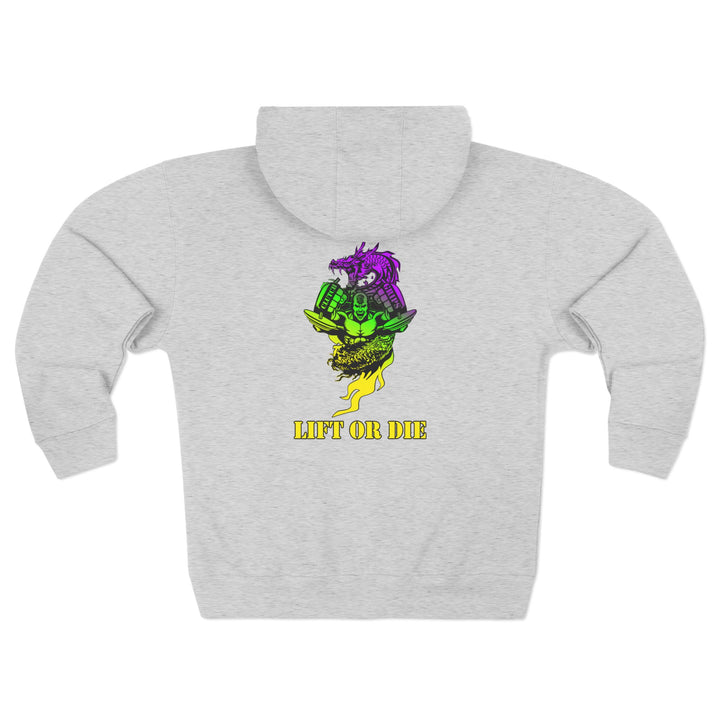 CG MAC SNAP DRAGON YELLOW GREEN PURPLE /LIFT OR DIE ZIP UP