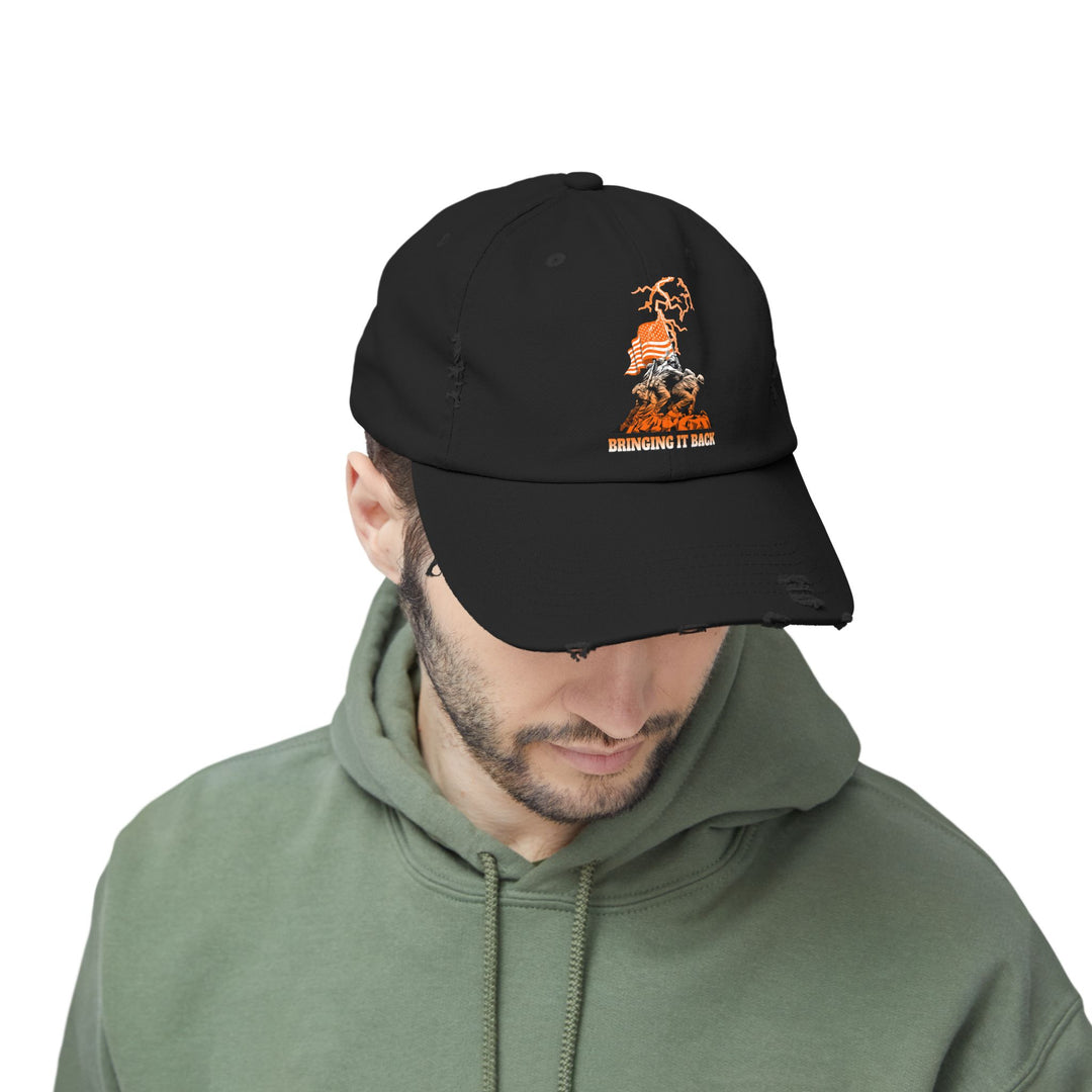 AMERICAN WARRIORS ORANGE WHITE FADE /BRINGING IT BACK CAP