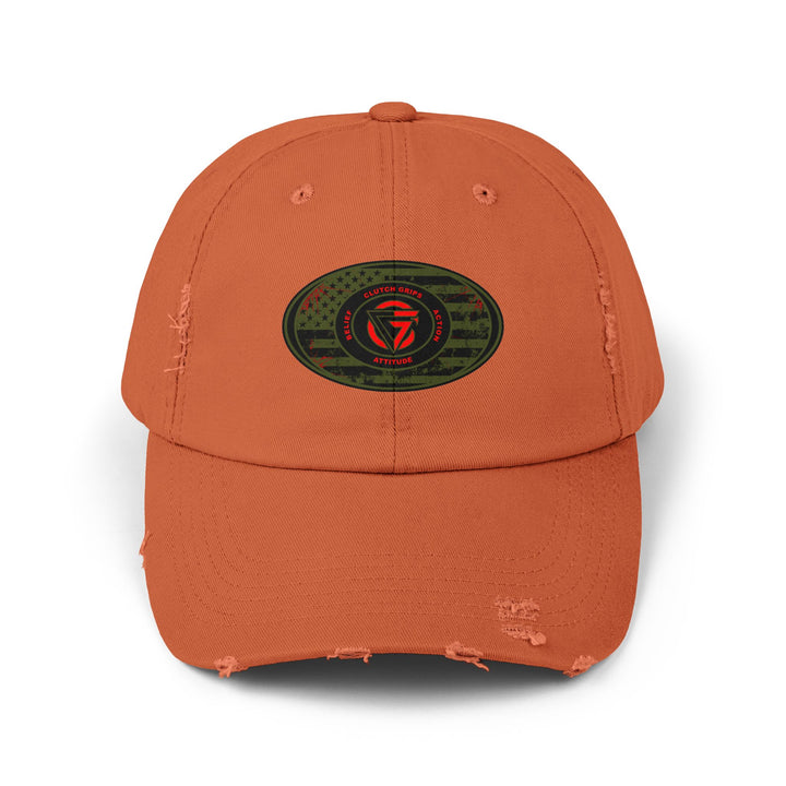 OD GREEN MILTARY BLOODY DISTRESSED TRIBUTE CAP
