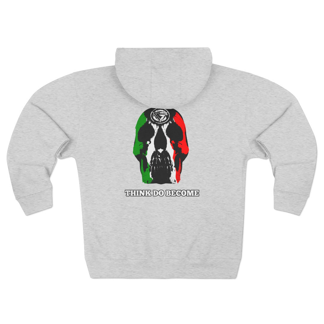 CG SKULL RED WHITE GREEN FADE /THINK DO BECOME ZIP UP