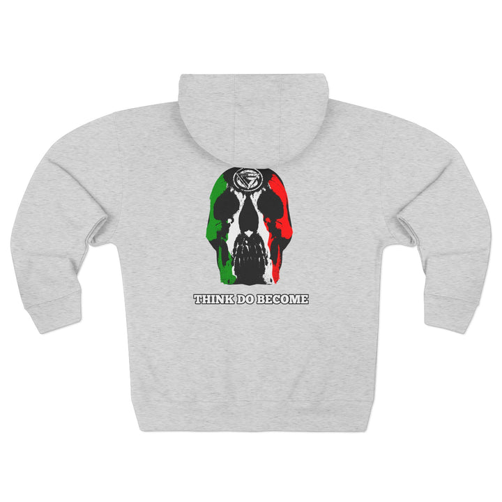 CG SKULL RED WHITE GREEN FADE /THINK DO BECOME ZIP UP