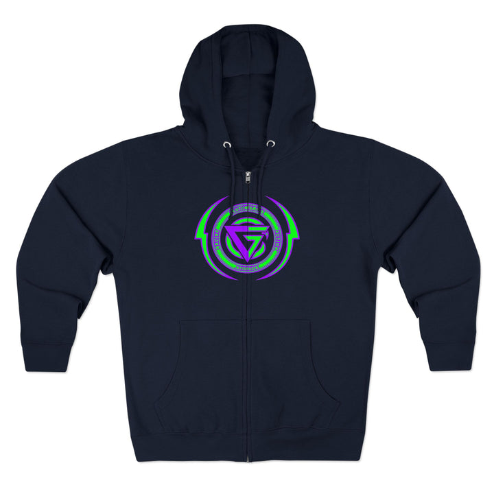 CG DRAGON BELL LIGHTNING  PURPLE GREEN/BELIEF ATTITUDE ACTION ZIP UP