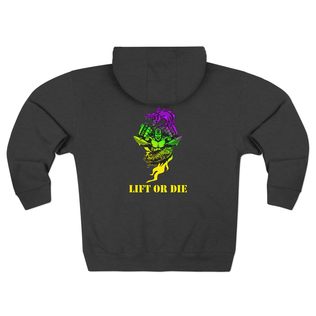CG MAC SNAP DRAGON YELLOW GREEN PURPLE /LIFT OR DIE ZIP UP