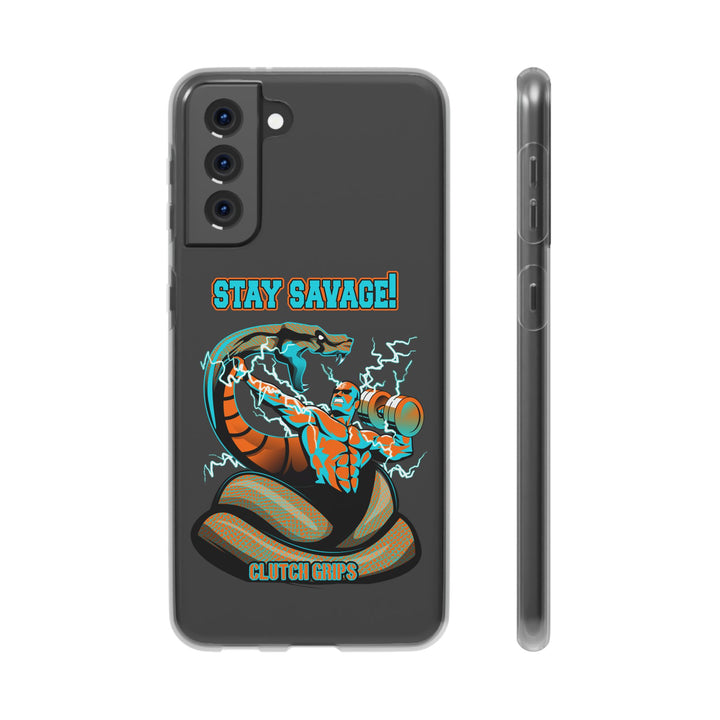 MAC VS SNAKE MIAMI COLORS AQUA ORANGE PHONE CASE /STAY SAVAGE
