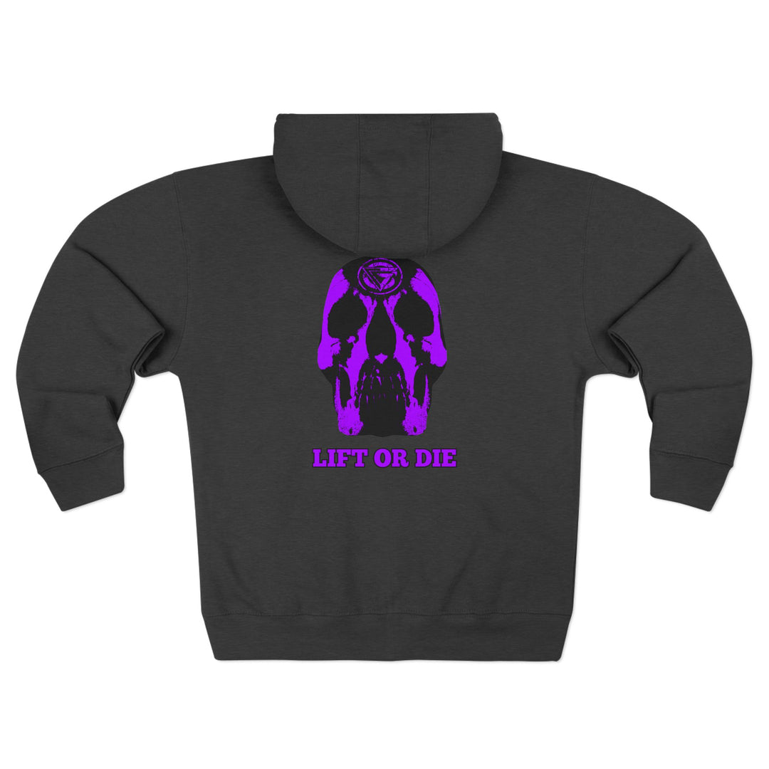CG SKULL PURPLE NURPLE /LIFT OR DIE ZIP UP