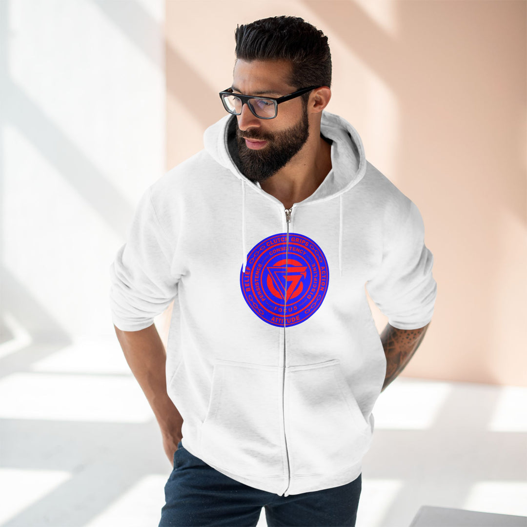 MAC VS SNAKE RED BLUE /LIFT OR DIE ZIP UP