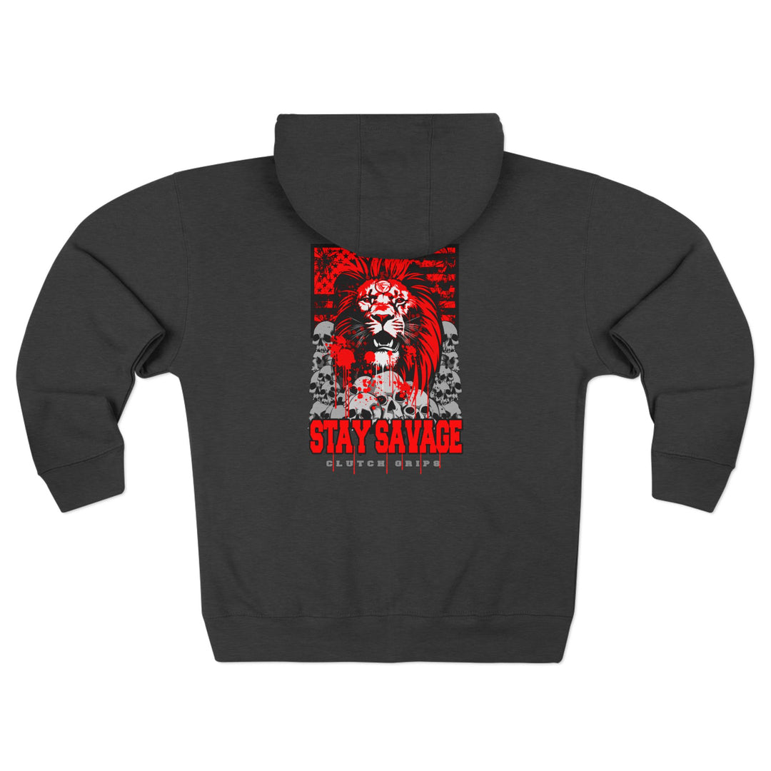 CG LION HEART RED BLACK /STAY SAVAGE ZIP UP