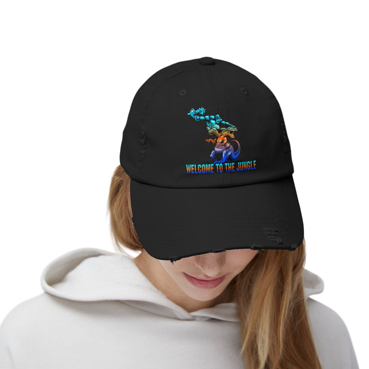 APE VS ZILLA BLUE ORANGE AQUA /WELCOME TO THE JUNGLE CAP