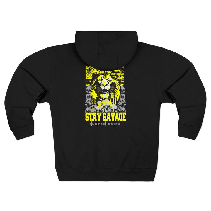 LIONHEART YELLOW BLACK /STAY SAVAGE ZIP UP