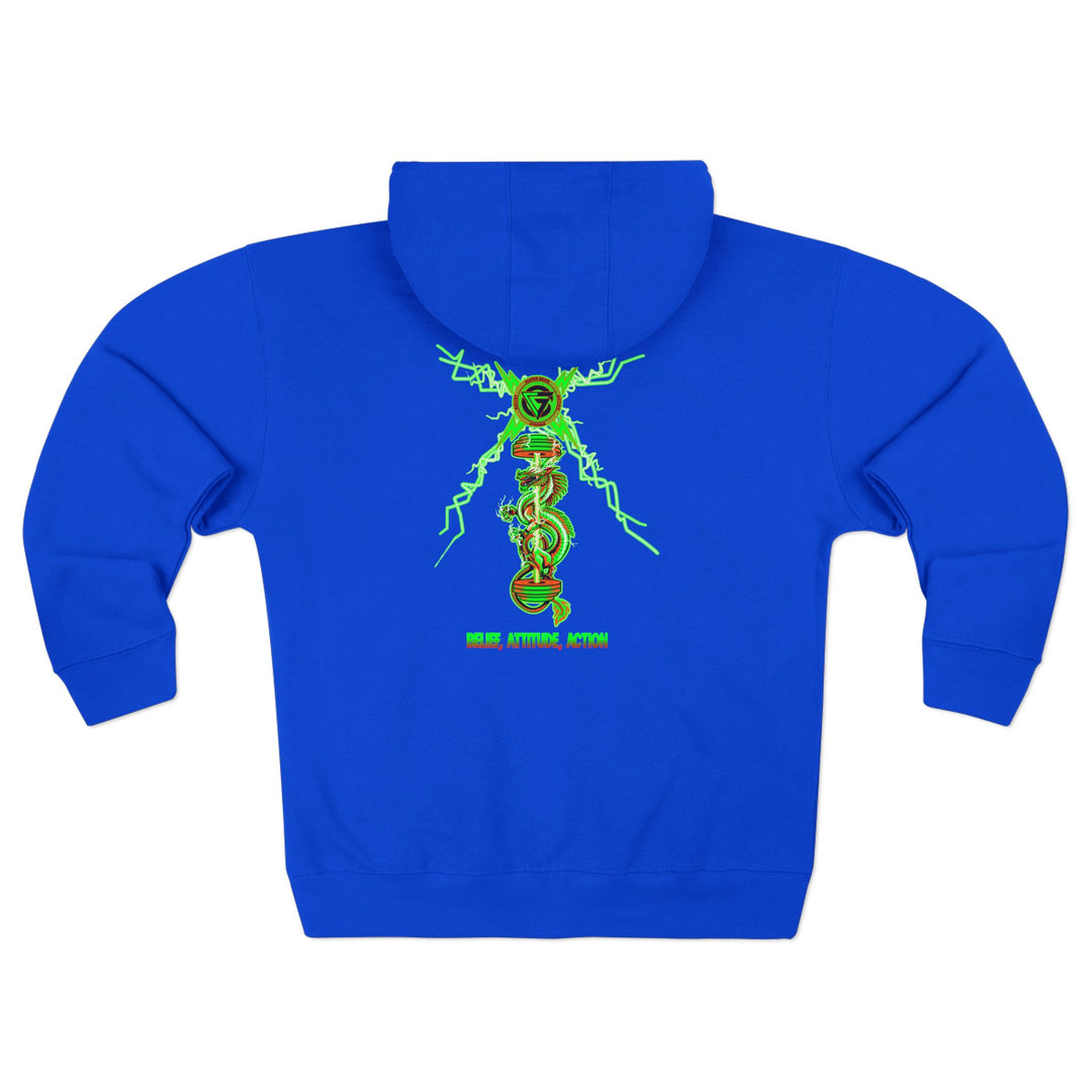 CG DRAGON BELL LIGHTNING ORANGE GREEN/BELEIF ATTITUDE ACTION ZIP UP