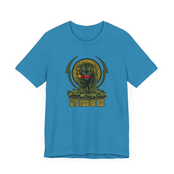 DYNAMITE TIGER ARMY GREEN YELLOW ACCENT /LIVE FREE OR DIE