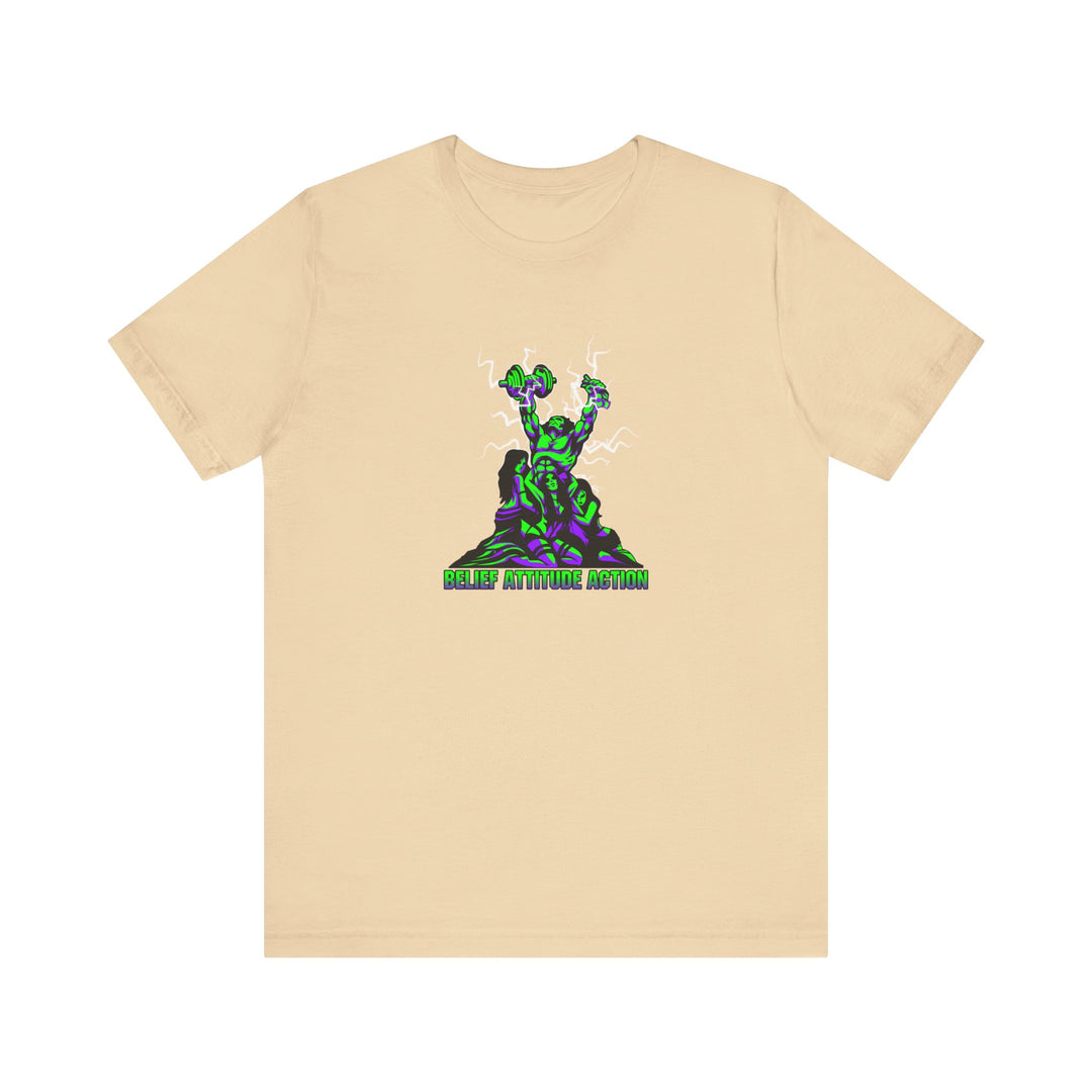 CG CONFIDENCE MAN PURPLE GREEN/BELIEF ATTITUDE ACTION