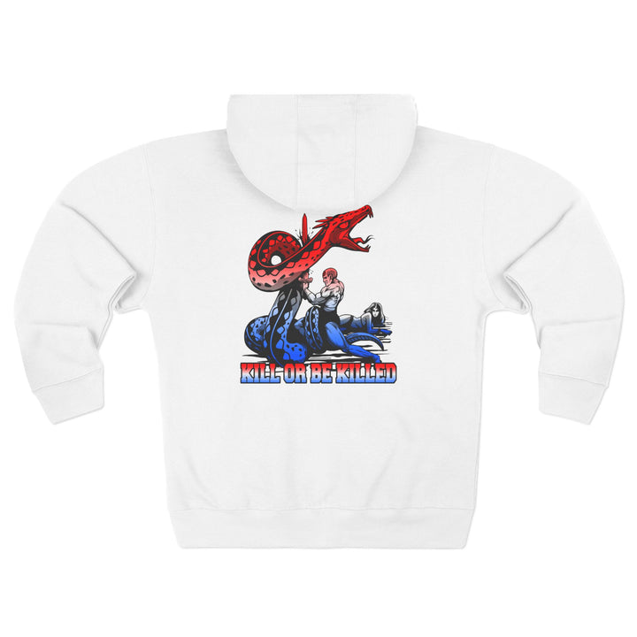 CG SERPENT SLAYER RED WHITE BLUE FADE /KILL OR BE KILLED ZIP UP