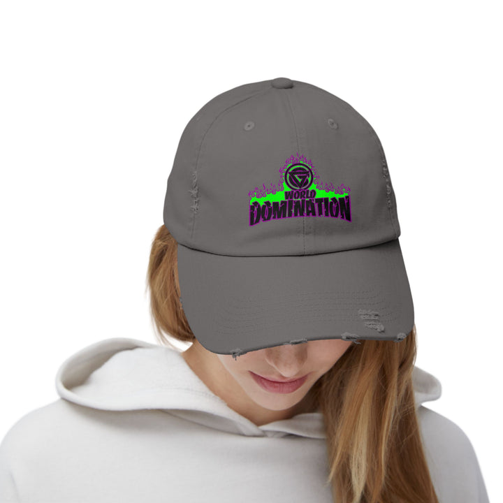 CG PURPLE GREEN FIRE /WORLD DOMINATION CAP