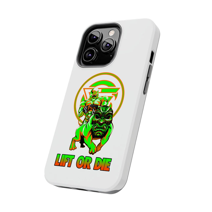 ANGRY DOG ORANGE GREEN PHONE CASE /LIFT OR DIE