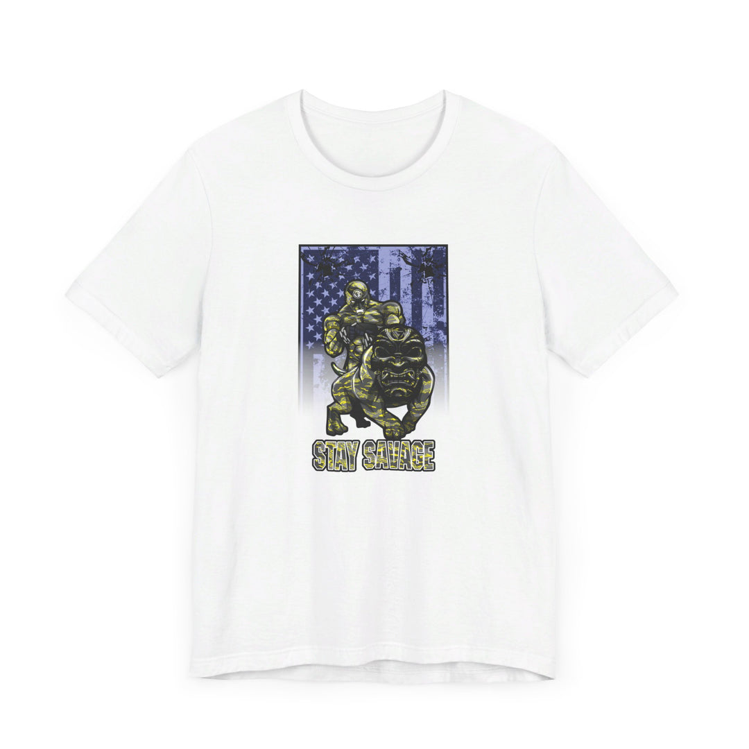 ANGRY DOG YELLOW CAMO FLAG/STAY SAVAGE