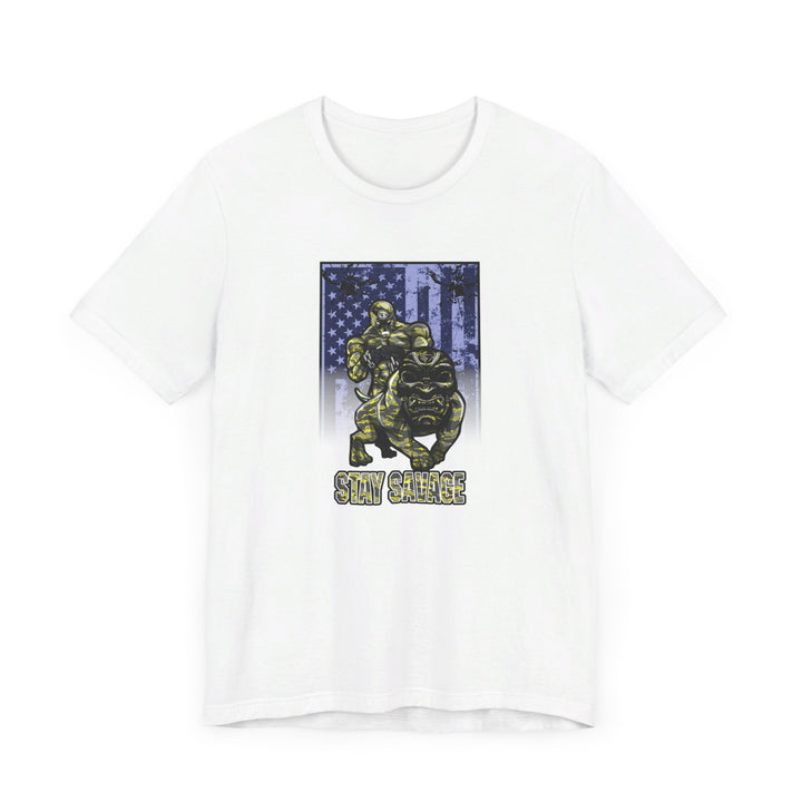 ANGRY DOG YELLOW CAMO FLAG/STAY SAVAGE