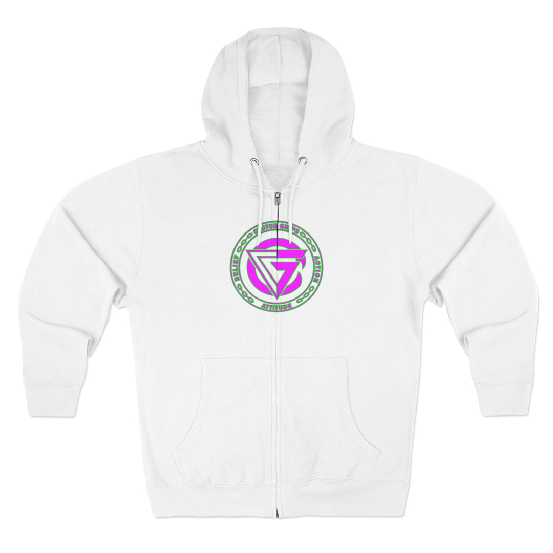 CG TIGER FLAME PURPLE GREEN /FIGHT FOR IT ZIP UP