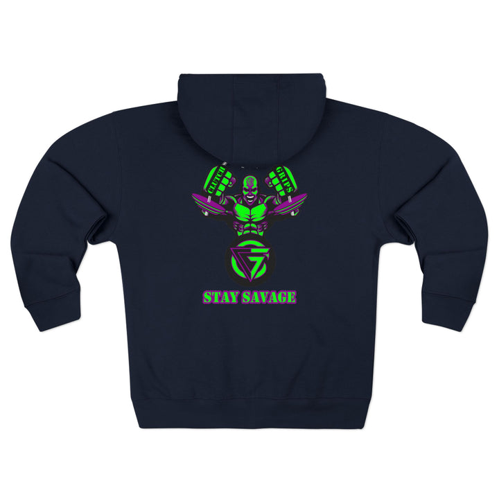 MAC SNAP PURPLE GREEN /STAY SAVAGE ZIP UP