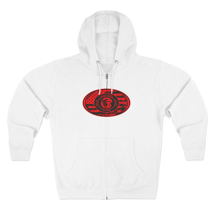 CG  NAVY SEAL TRIBUTE  RIP RED BLACK /AMERICAN SAVAGE ZIP UP