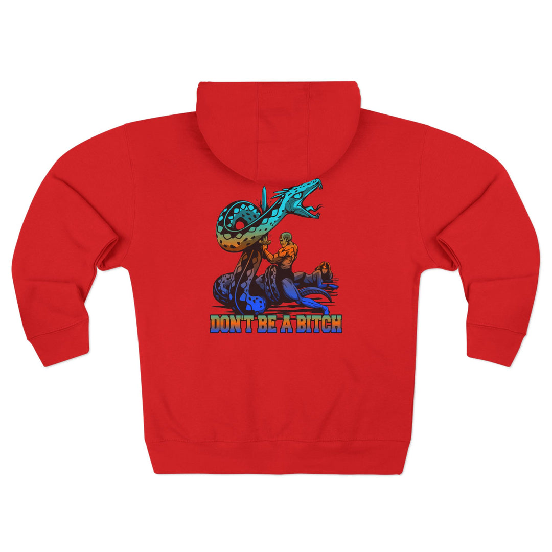 CG SERPENT SLAYER BLUE ORANGE AQUA /DONT BE A BITCH ZIP UP