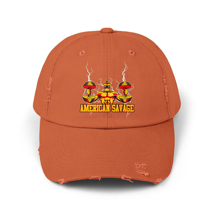 RIDE THE LIGHTNING GOLD RED/AMERICAN SAVAGE CAP