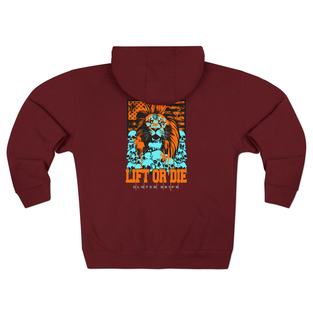 LIONHEART MIAMI COLORS /LIFT OR DIE ZIP UP