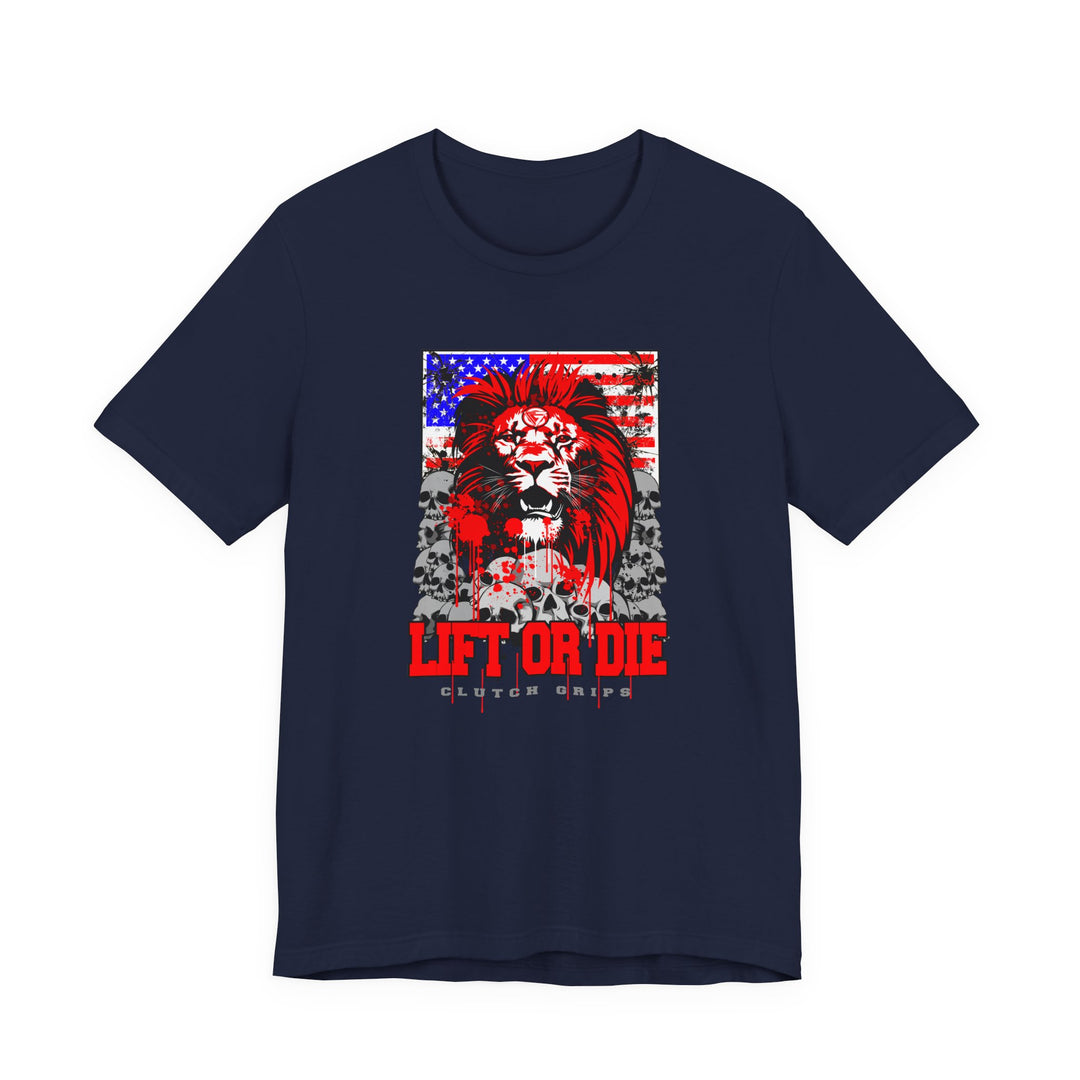 LIONHEART USA FLAG RED WHITE BLUE /LIFT OR DIE