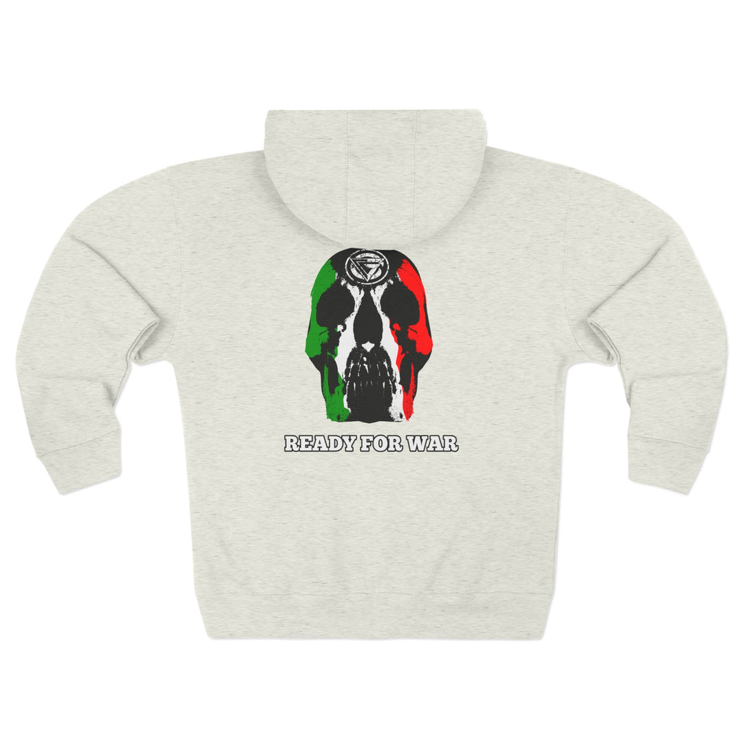CG SKULL RED WHITE GREEN /READY FOR WAR ZIP UP