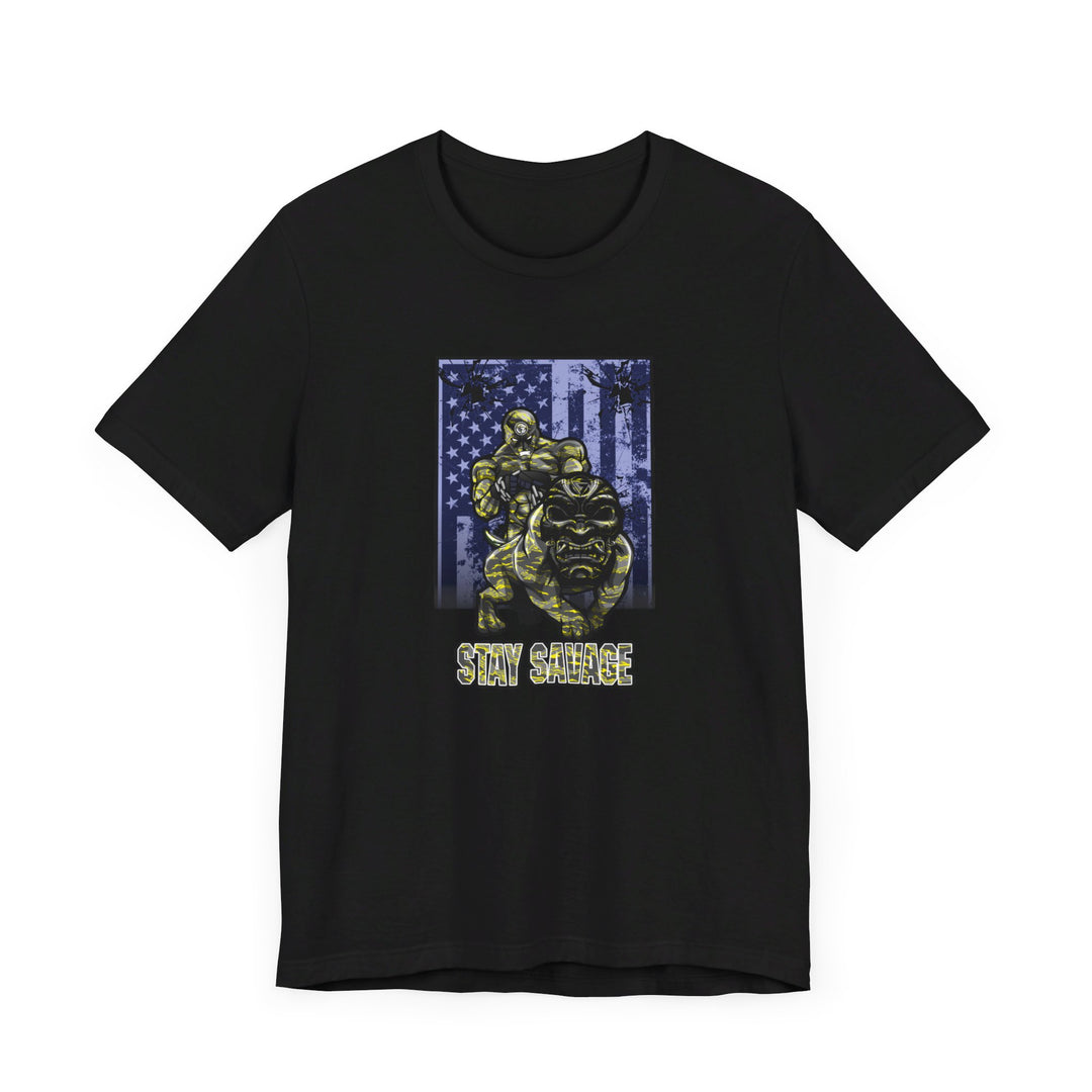 ANGRY DOG YELLOW CAMO FLAG/STAY SAVAGE
