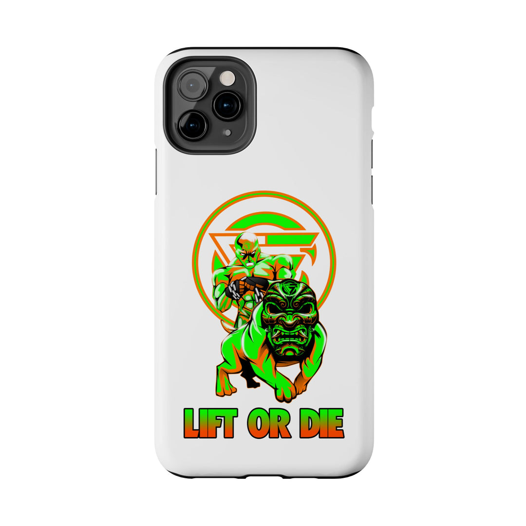 ANGRY DOG ORANGE GREEN PHONE CASE /LIFT OR DIE