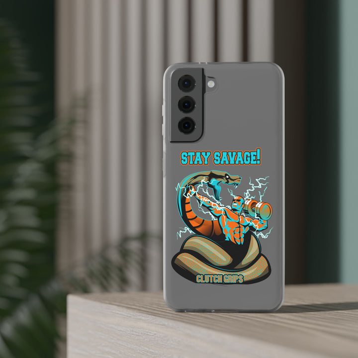 MAC VS SNAKE MIAMI COLORS AQUA ORANGE PHONE CASE /STAY SAVAGE