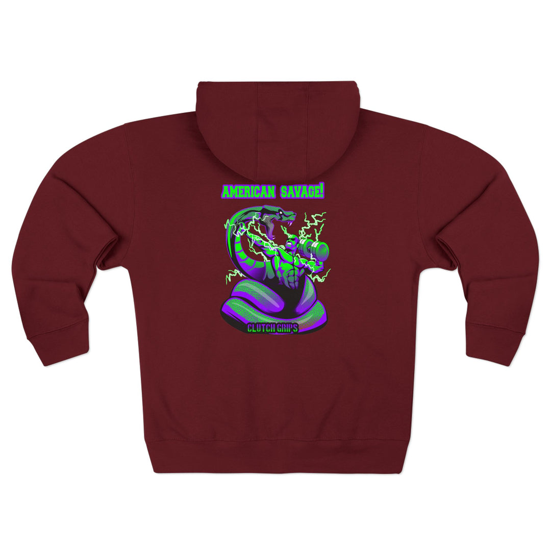 MAC VS SNAKE PURPLE GREEN /AMERICAN SAVAGE ZIP UP