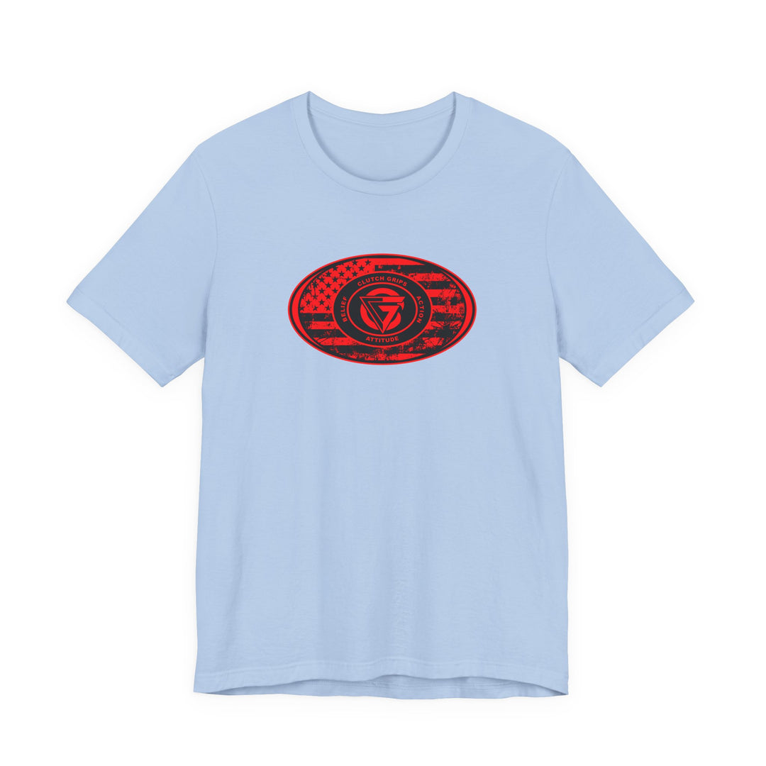 CG FLAG OVAL RED BLACK