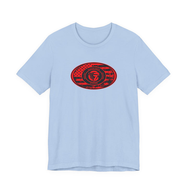 CG FLAG OVAL RED BLACK