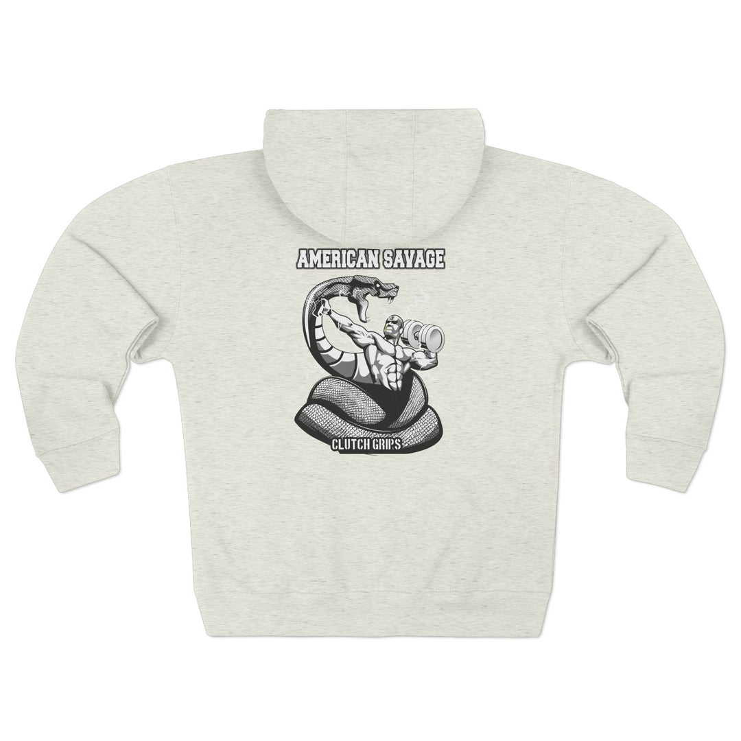 MAC VS SNAKE BLACK WHITE /AMERICAN SAVAGE ZIP UP
