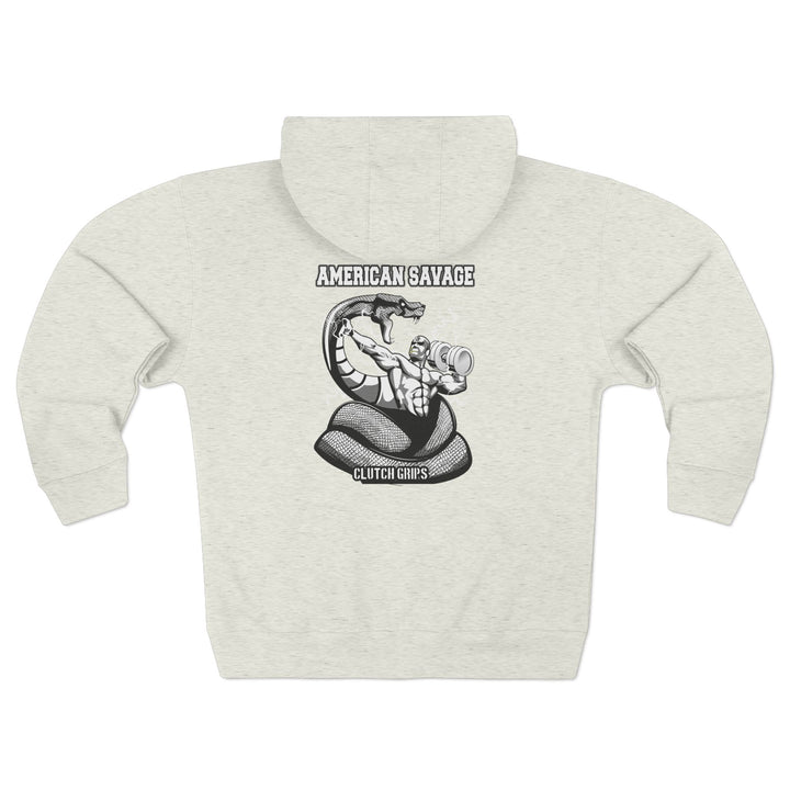 MAC VS SNAKE BLACK WHITE /AMERICAN SAVAGE ZIP UP