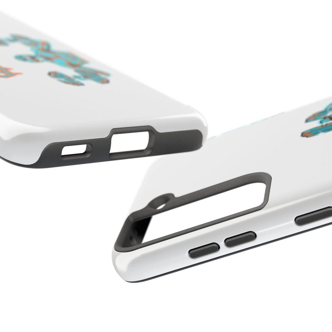 RIDE THE LIGHTNING MIAMI COLORS AQUA ORANGE PHONE CASE/CLUTCHGRIPS