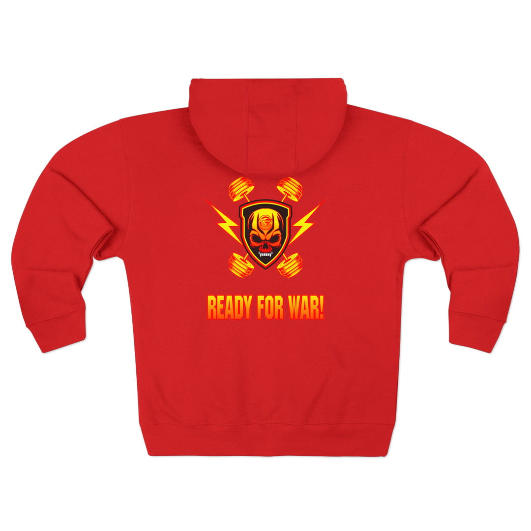 CG DBL SKULL BELL RED GOLD/READY FOR WAR ZIP UP