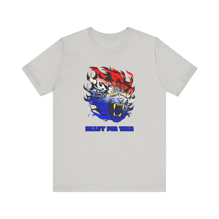 TIGER FLAME RED WHITE BLUE FADE/READY FOR WAR