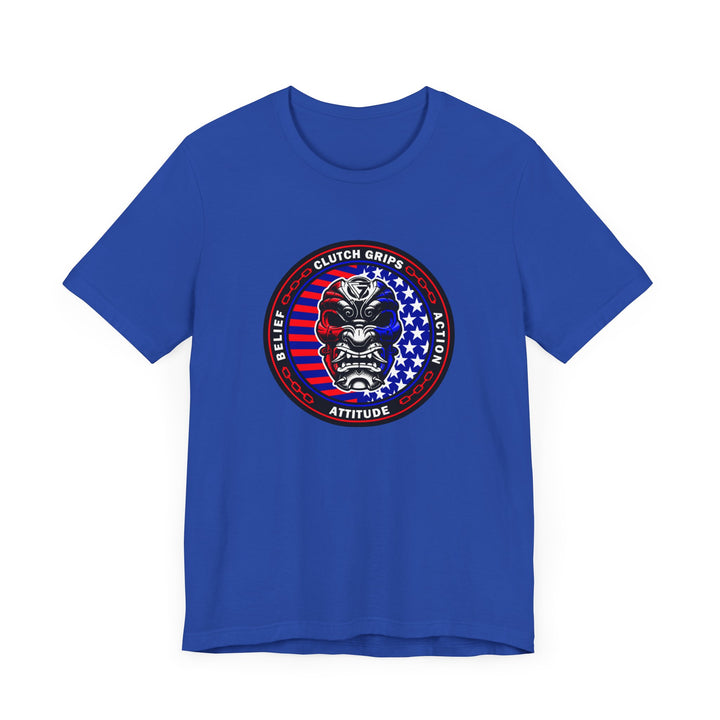 CG RED WHITE BLUE FLAG MASK COIN