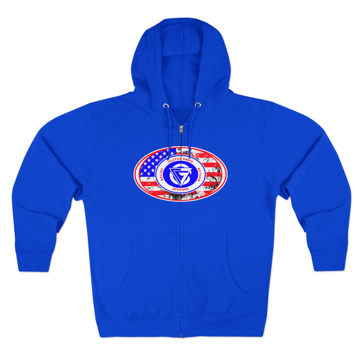 AMERICAN WARRIOR TRIBUTE  RED WHITE BLUE/AMERICAN SAVAGE ZIP UP