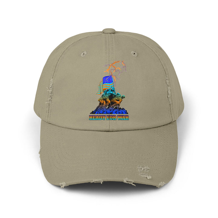AMERICAN WARRIOR BLUE ORANGE AQUA/READY FOR WAR CAP