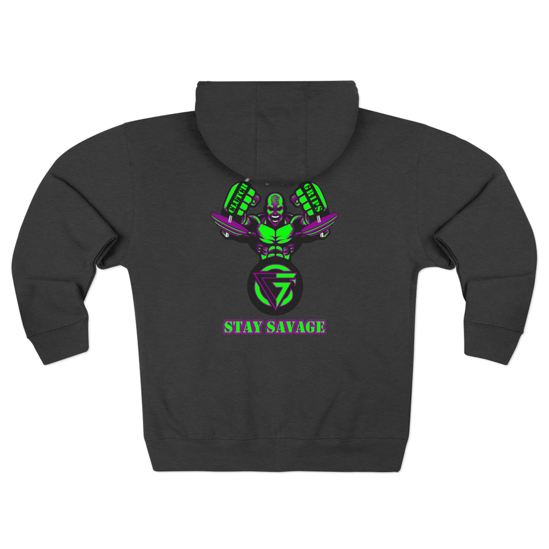MAC SNAP PURPLE GREEN /STAY SAVAGE ZIP UP