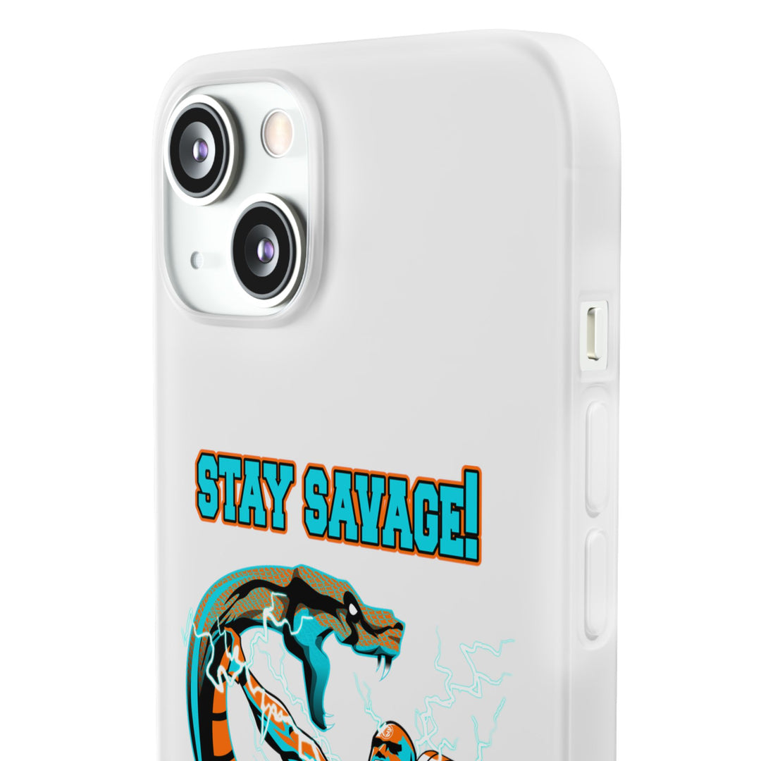 MAC VS SNAKE MIAMI COLORS AQUA ORANGE PHONE CASE /STAY SAVAGE