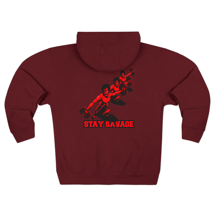 MAC LIFT KICK RED BLACK /STAY SAVAGE ZIP UP