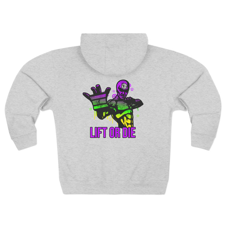 CG GRIP MASTER MAC YELLOW GREEN PURPLE /LIFT OR DIE  ZIP UP