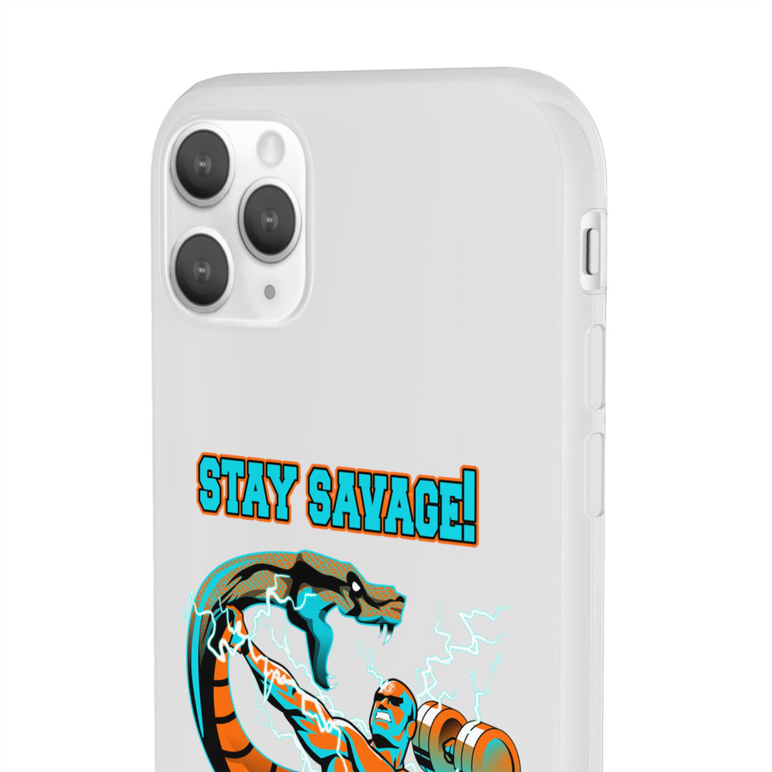 MAC VS SNAKE MIAMI COLORS AQUA ORANGE PHONE CASE /STAY SAVAGE