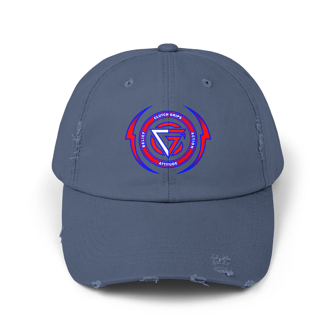 CG LOGO WITH LIGHTNING ARCHES RED WHITE BLUE /BELIEF ATTITUDE ACTION CAP