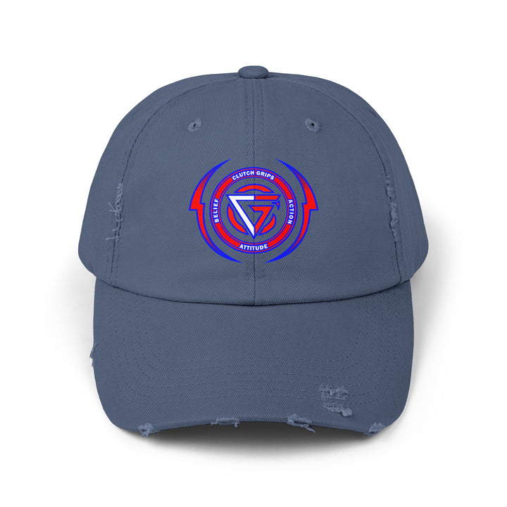 CG LOGO WITH LIGHTNING ARCHES RED WHITE BLUE /BELIEF ATTITUDE ACTION CAP